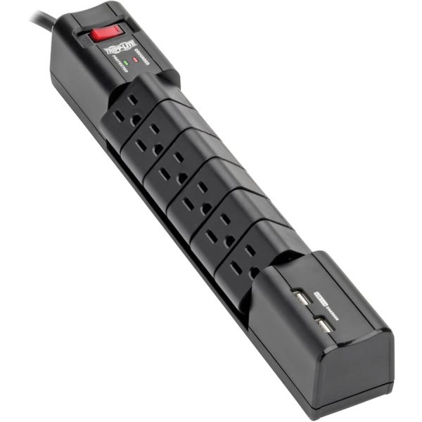 Eaton Tripp Lite Series Protect It! Surge Protector with 6 Rotatable Outlets, 8 ft. (2.43 m) Cord, 1080 Joules, 2xUSB Charging ports (3.4A) - Image 6