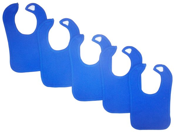 Blue Baby Bibs (pack Of 5) Ls_0170
