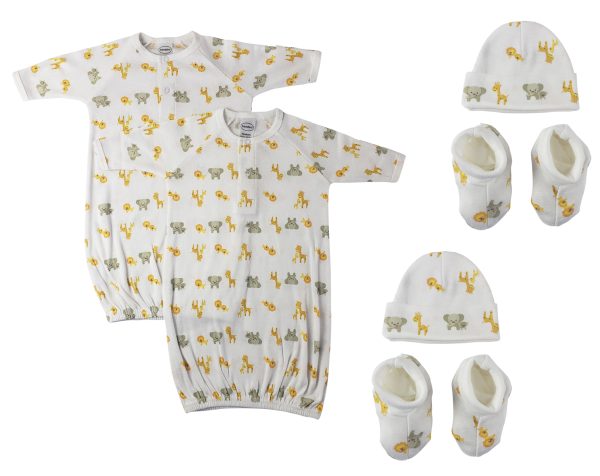 Unisex Newborn Baby 6 Piece Gown Set Nc_0767
