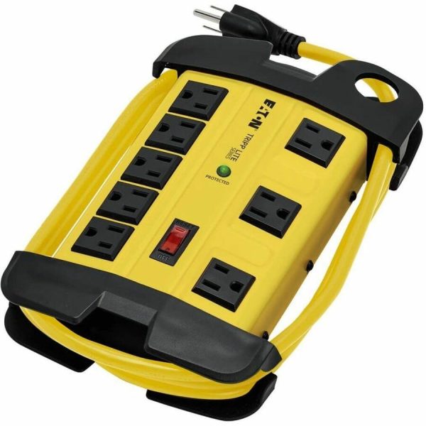 Eaton Tripp Lite Series Protect It! 8-Outlet Industrial Safety Surge Protector, 25 ft. Cord, 3900 Joules, Cord Wrap, Hang Holes - Image 6