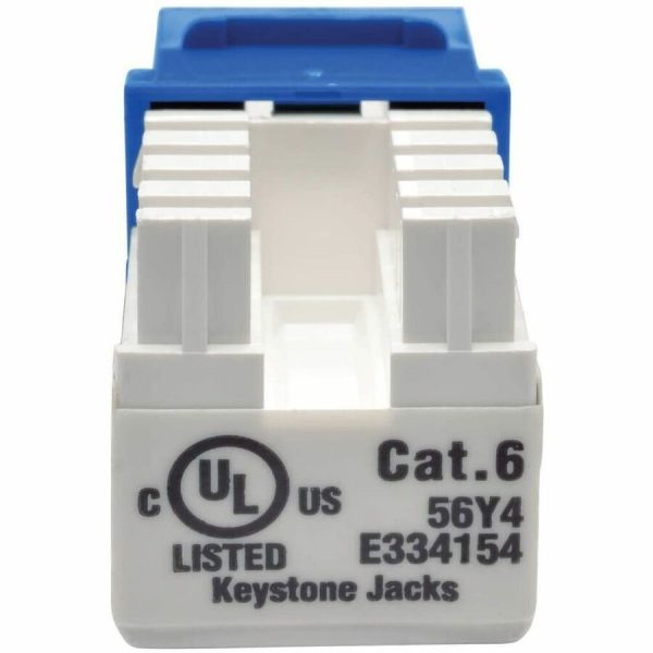 Eaton Tripp Lite Series Cat6/Cat5e 110 Style Punch Down Keystone Jack - Blue, TAA - Image 3