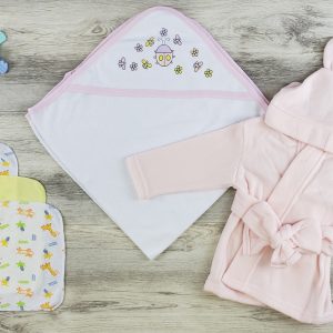 Hooded Towel, Wash Coths And Robe Ls_0624