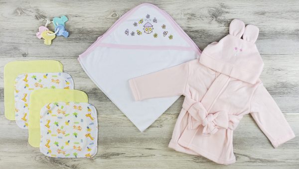 Hooded Towel, Wash Coths And Robe Ls_0624