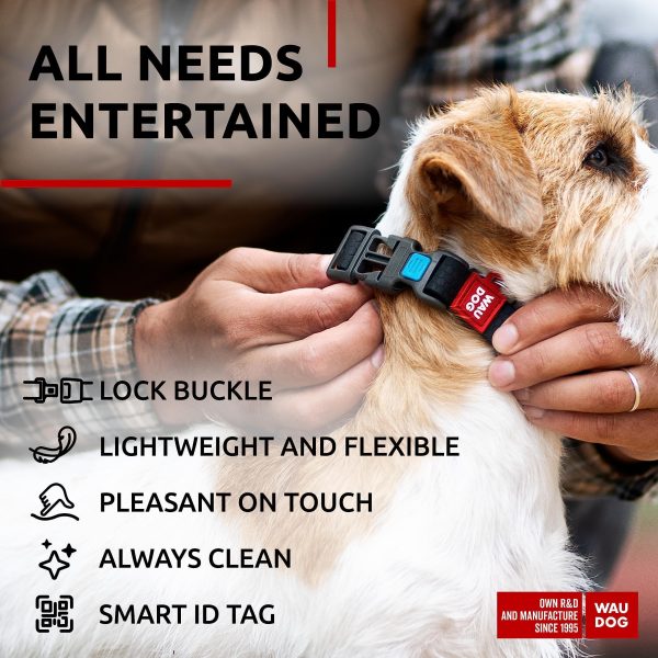 Waterproof Dog Collar   Adjustable Dog Collar for Large Dogs Small and Medium Dogs   Breakaway Dog Collar Waterproof with Plastic Buckle and QR Dog Tag   Boy & Girl Dog Collars (Black) - Image 5