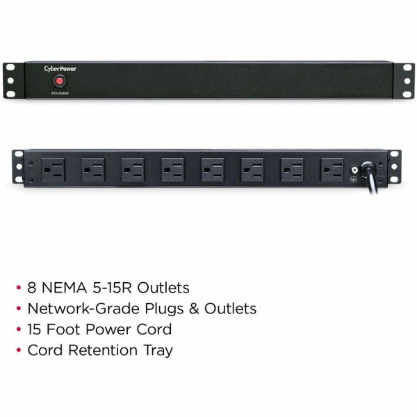 CyberPower PDU15B8R 100 - 125 VAC 15A Basic PDU - Image 2