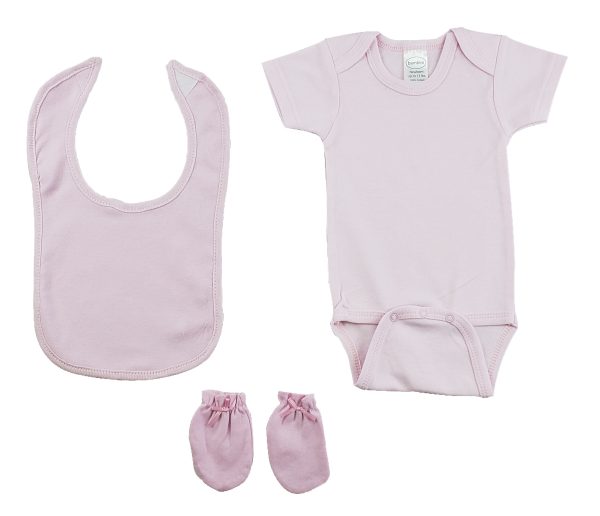 Pink 3 Piece Baby Clothes Set Cs_0178