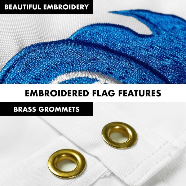 G128 - 5 Feet Tangle Free Spinning Flagpole (Silver) US Army Flag Double Sided Brass Grommets Embroidered 2x3 ft (Flag Included) Aluminum Flag Pole - Image 4