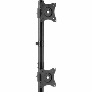 StarTech.com Vertical Dual Monitor Stand, Heavy Duty Steel, Monitors up to 27" (22lb/10kg), Vesa Monitor, Computer Monitor Stand