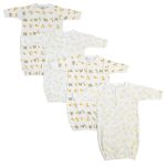 Unisex Newborn Baby 4 Piece Gown Set Nc_0782