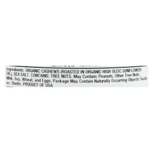 Aurora Natural Products - Organic Roasted Salted Cashews - Case of 12 - 9 oz.