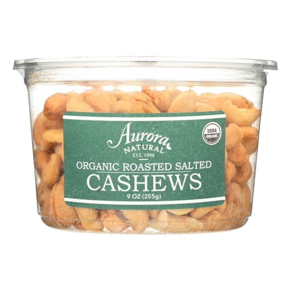 Aurora Natural Products - Organic Roasted Salted Cashews - Case of 12 - 9 oz. - Image 2
