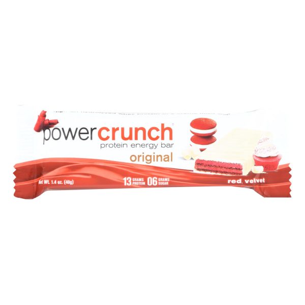 Power Crunch Protein Energy Bar Red Velvet - Case of 12 - 1.4 OZ - Image 2