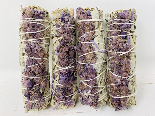 Bholi Sage Plus Sage Smudge Kit for Cleansing Negative Energy Lavender with White Sage Smudge Sticks Pack of 4 - Image 6