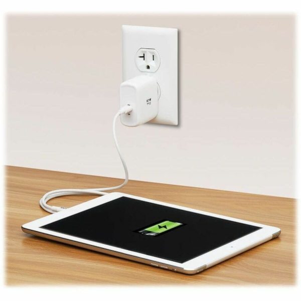 Eaton Tripp Lite Series Compact USB-C Wall Charger - GaN Technology, 65W PD Charging, White - Image 3