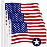 USA American Flag 2x3FT 3-Pack Embroidered Polyester By G128