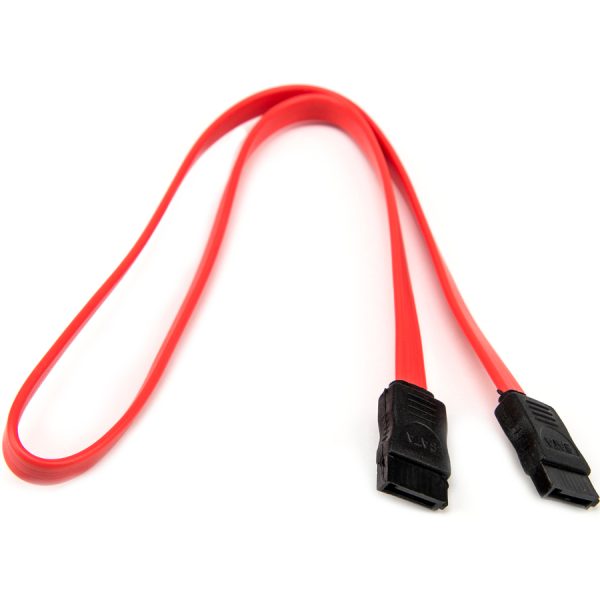Rocstor Premium 18in SATA Serial ATA Cable - SATA - 18in - 1 x Female SATA - 1 x Female SATA - Red - Image 2