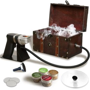 Smoking Gun Wood Smoke Infuser Birner PRO   Smoking Box Kit 12 PCS Smoker Machine with Accessories and Wood Chips   Cold Smoke for Food and Drinks   Gift for Man