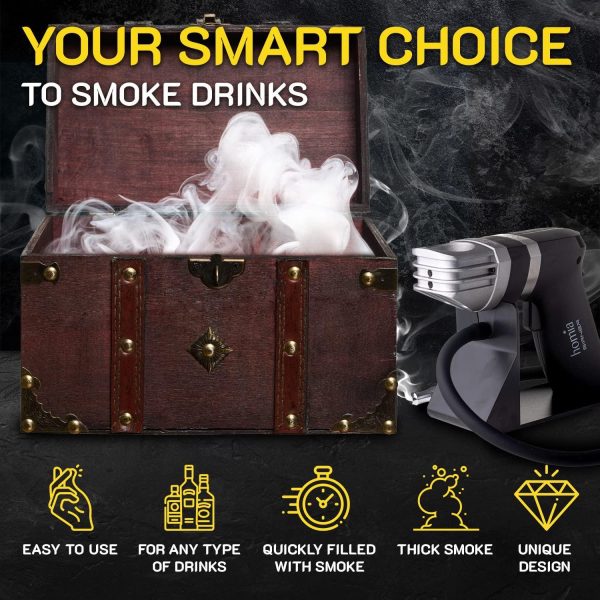 Smoking Gun Wood Smoke Infuser Birner PRO   Smoking Box Kit 12 PCS Smoker Machine with Accessories and Wood Chips   Cold Smoke for Food and Drinks   Gift for Man - Image 3
