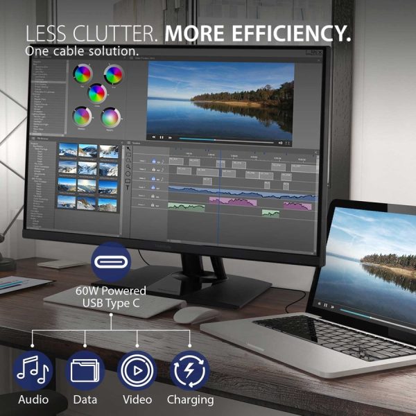 ViewSonic VP3256-4K 32 Inch 4K UHD IPS Ergonomic Monitor with Ultra-Thin Bezels, Color Accuracy, Pantone Validated, 60W USB C - Image 2