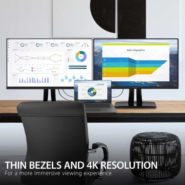 ViewSonic VP3256-4K 32 Inch 4K UHD IPS Ergonomic Monitor with Ultra-Thin Bezels, Color Accuracy, Pantone Validated, 60W USB C - Image 8