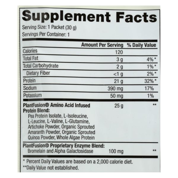Plantfusion - Complete Protein - Chocolate - Case of 12 - 30 Grams - Image 2