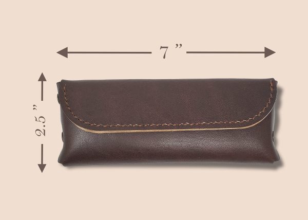 Leather Glasses Case Eyeglass Case Sunglass Case Genuine Leather Slim Glasses Case for Men and Women - Image 5