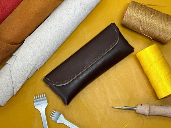 Leather Glasses Case Eyeglass Case Sunglass Case Genuine Leather Slim Glasses Case for Men and Women - Image 7