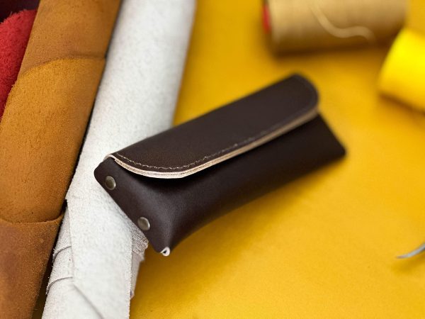 Leather Glasses Case Eyeglass Case Sunglass Case Genuine Leather Slim Glasses Case for Men and Women - Image 9