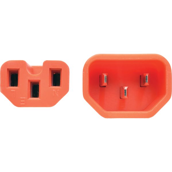 Eaton Tripp Lite Series Power Cord C14 to C15 - Heavy-Duty, 15A, 250V, 14 AWG, 6 ft. (1.83 m), Orange - Image 3