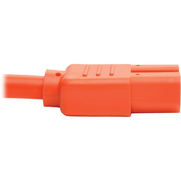 Eaton Tripp Lite Series Power Cord C14 to C15 - Heavy-Duty, 15A, 250V, 14 AWG, 6 ft. (1.83 m), Orange - Image 4