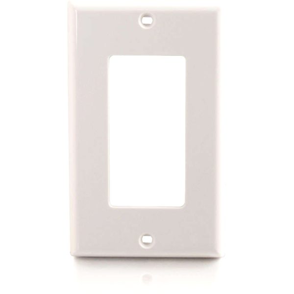 C2G Decorative Style Single Gang Wall Plate - White - Image 2