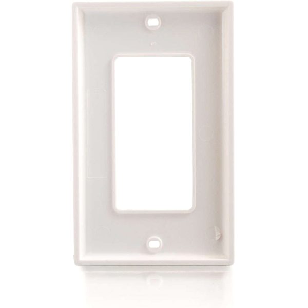 C2G Decorative Style Single Gang Wall Plate - White - Image 4