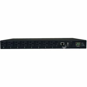 Eaton Tripp Lite Series 1.9kW Single-Phase Switched Automatic Transfer Switch PDU, 2 120V L5-20P / 5-20P Inputs, 16 5-15/20R Outputs, 1U, TAA