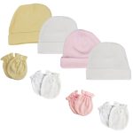 Baby Girls Caps And Mittens (pack Of 8) Nc_0398