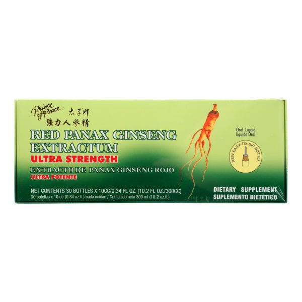 Prince of Peace Red Panax Ginseng Extractum Ultra Strength - 30 Vials - Image 2
