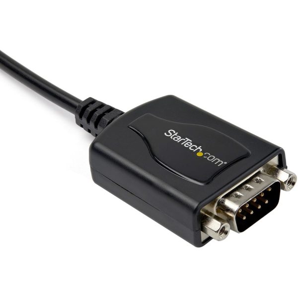 StarTech.com 1ft (30cm) 1-Port Professional USB to Serial Adapter Cable with COM Retention, USB to RS232 Adapter - TAA - Image 2