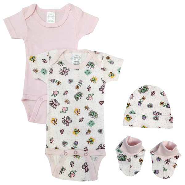 Newborn Baby Girl 4 Pc  Sets Nc_0594