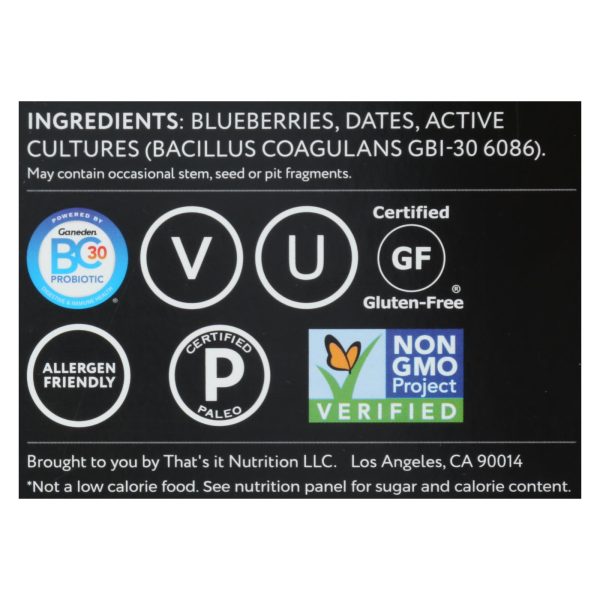That's It - Probiotic Fruit Bar Blueberry - Case of 12 - 1.2 OZ - Image 3