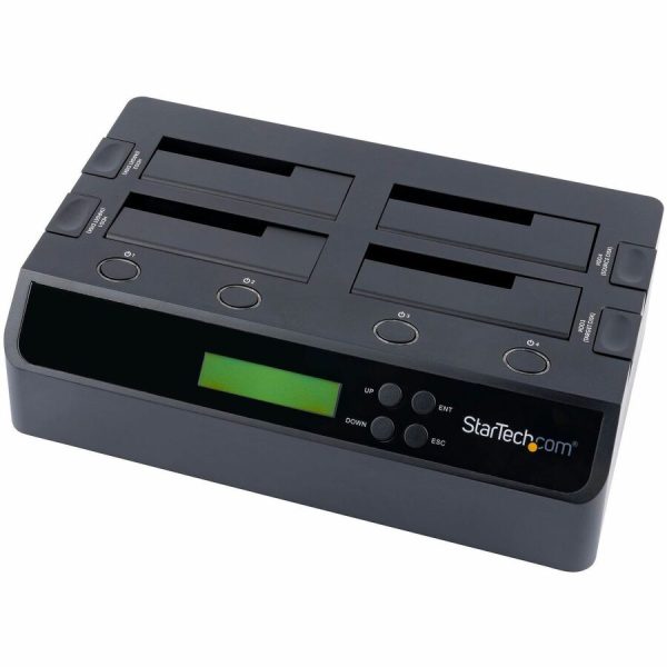 StarTech.com 4-Bay Hard Drive Duplicator and Eraser, External HDD/SSD Cloner / Copier / Wiper Tool, USB 3.0/eSATA to SATA Docking Station