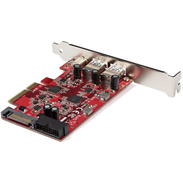 StarTech.com 5-Port USB PCIe Card, 10Gbps USB 3.2 Gen 2 PCIe Card, 1 USB-C/2 USB-A, Internal Header (2x 5Gbps USB), USB C PCI Express Card - Image 2