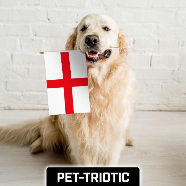 G128 30 Pack Handheld England English Stick Flags | 12x18 In | Printed 150D Polyester, Country Flag, Solid Wooden Stick, Spear Gold Tip - Image 7