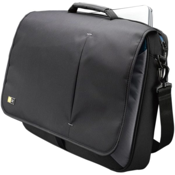 Case Logic VNM-217 Carrying Case (Messenger) for 17" Notebook, Accessories, Mouse, iPod, Cell Phone, Pen - Black - Image 2