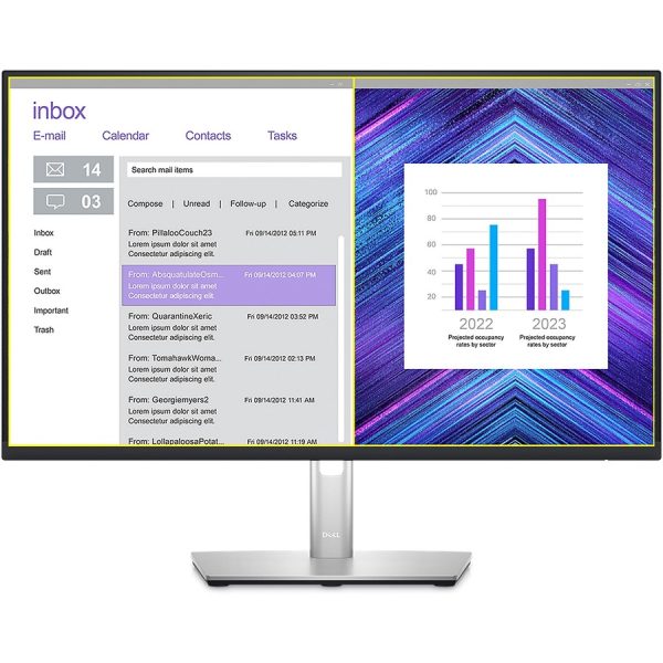 Dell P2423D 24" Class QHD LCD Monitor - 16:9 - Black, Silver - Image 4