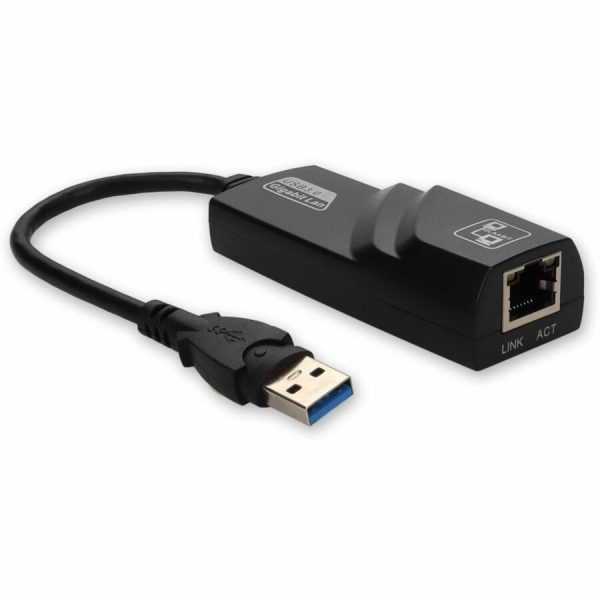 AddOn Lenovo 4X90E51405 Compatible USB 3.0 (A) Male to RJ-45 Female Black Adapter - Image 7