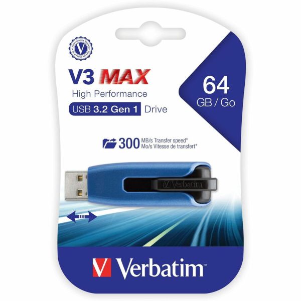 Verbatim 64GB Store 'n' Go V3 Max USB 3.0 Flash Drive - Blue - Image 2