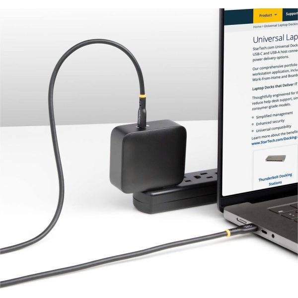 StarTech.com 10ft USB-C Charging Cable, USB-IF Certified USB C Cable, 240W PD EPR, USB 2.0 Type-C Laptop Charger Cord, TPE Jacket, M/M - Image 6