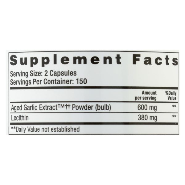 Kyolic - Aged Garlic Extract Cholesterol Formula 104 - 300 Capsules - Image 2