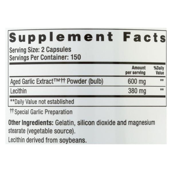 Kyolic - Aged Garlic Extract Cholesterol Formula 104 - 300 Capsules - Image 3