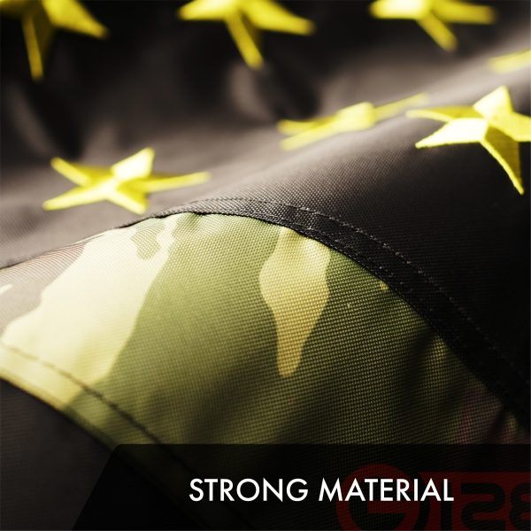 G128 American USA Camouflage Flag 3x5 Feet Embroidered Green Stars Camo Stripes 420D Polyester - Image 4