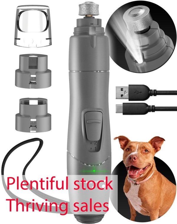 Dog Nail Grinder with LED Light Rechargeable Dog Nail Grinder for Large Dogs Medium & Small Dogs Professional Pet Nail Grinder for Dogs Quiet Soft Puppy Grooming Cat Nail Grinder Dog Nail Trimmer